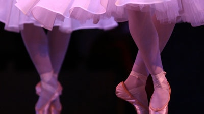 Ballerinas perform during dress rehearsal for Coppelia at Royal Opera House in London.