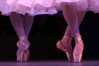 Ballerinas perform during dress rehearsal for Coppelia at Royal Opera House in London.