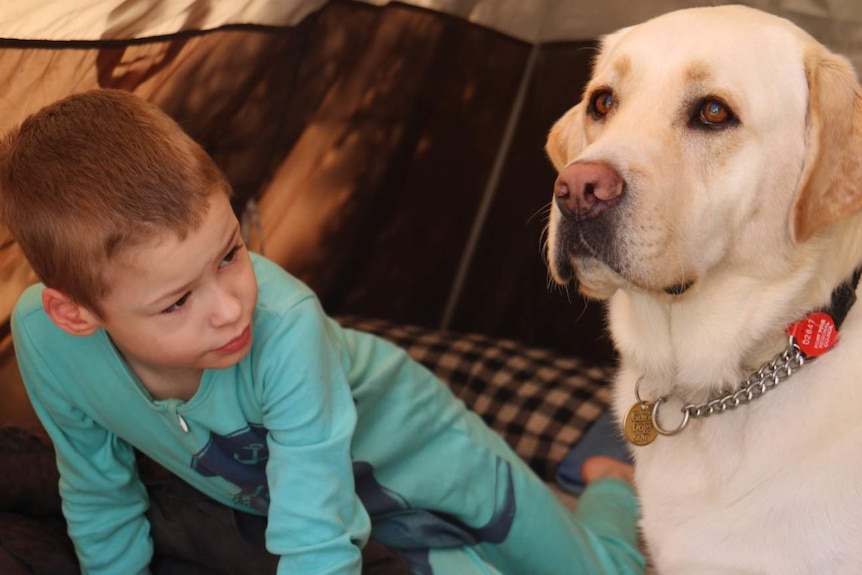 Cruz with his dog Pedro.