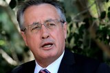 Federal Treasurer Wayne Swan speaks at a press conference at Waterfront Place