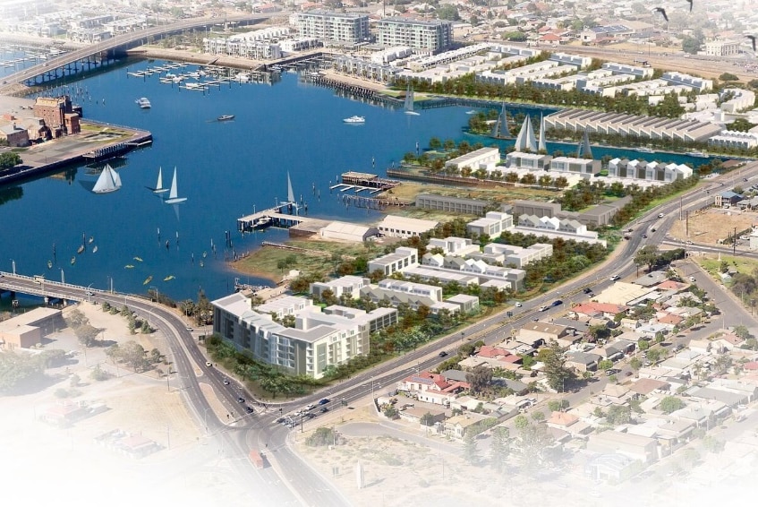 Artist's impression of the redevelopment plans for Port Adelaide.