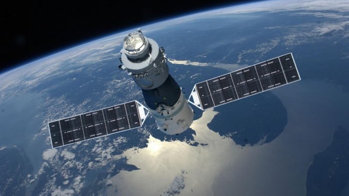 An artist's depiction of the Chinese space lab Tiangong-1.