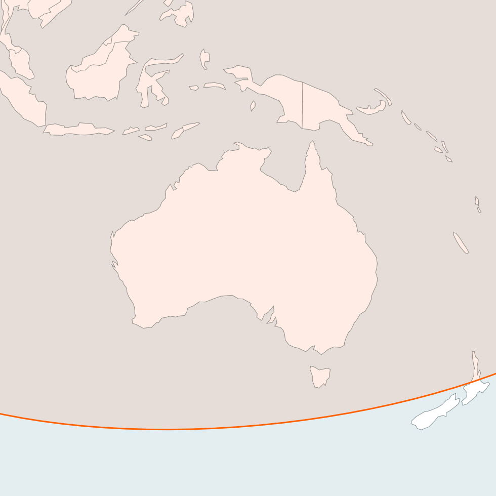 Red circle on map shows range of North Korea's second ICBM test. Australia is within the circle.