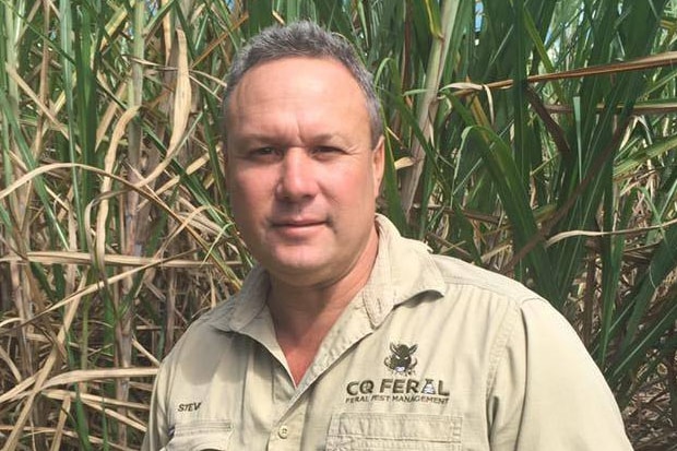 Stephen Andrew stands in a sugar cane field in north Queensland.