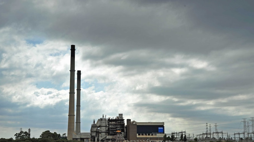 Power station with AGL sign on Torrens Island.