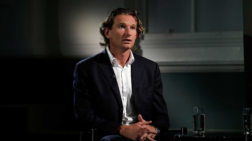 James Hird speaks to the ABC at the Ethics Centre