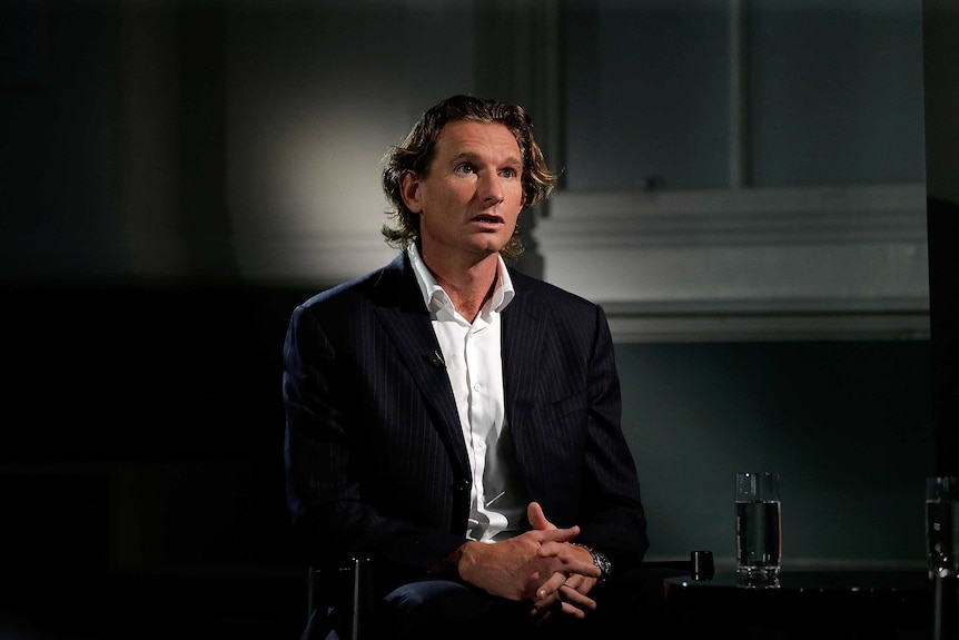 James Hird speaks to the ABC at the Ethics Centre