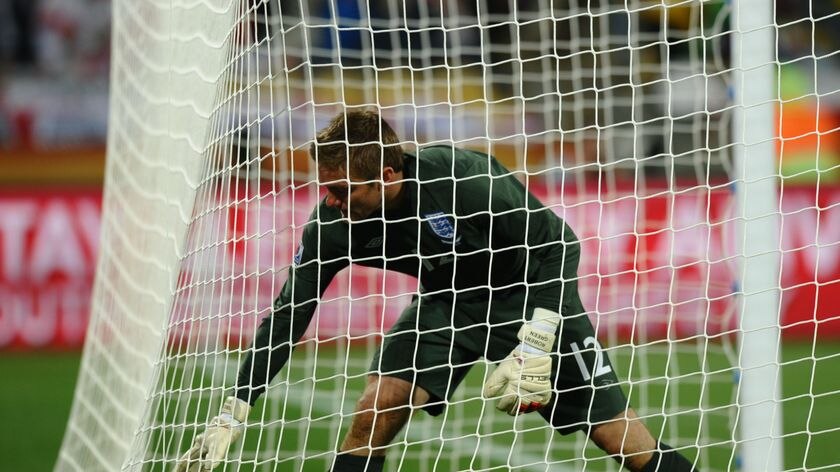 Pick that out: Robert Green has vowed to 'get on with it' after costing England victory against the USA.