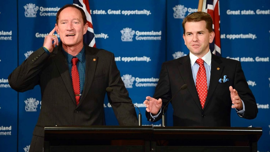 Qld Racing Minister Steve Dickson and Attorney-General Jarrod Bleijie