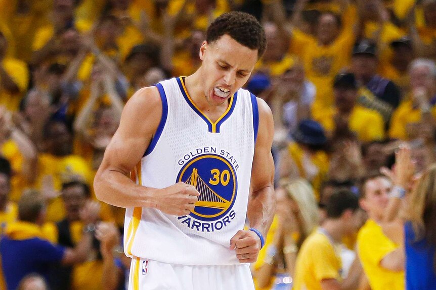 Steph Curry of the Golden State Warriors during Game 5 of the NBA Finals