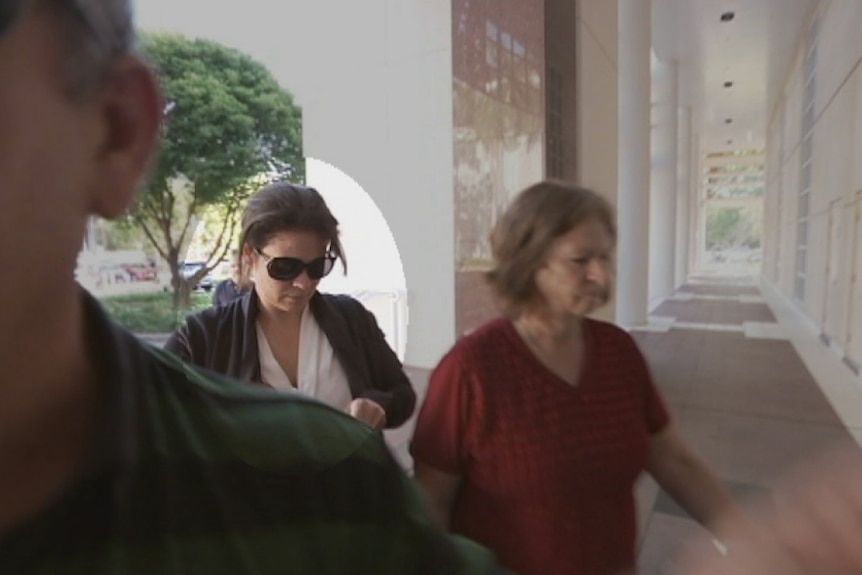 Michelle Hatzivalsamis walking into the Darwin Supreme Court.
