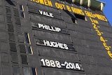Adelaide Oval scoreboard pays respects to Phillip Hughes