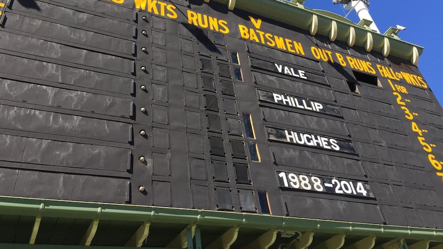 Adelaide Oval scoreboard pays respects to Phillip Hughes