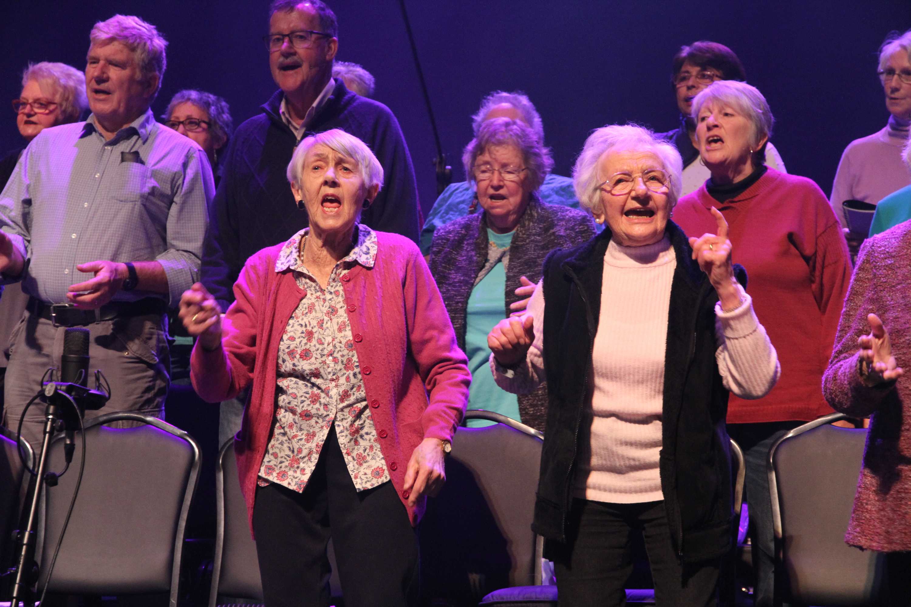 Forever Young choir of senior citizens joined on stage by Kate Ceberano