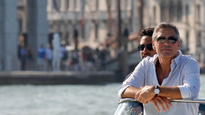 George takes in the sights of Venice