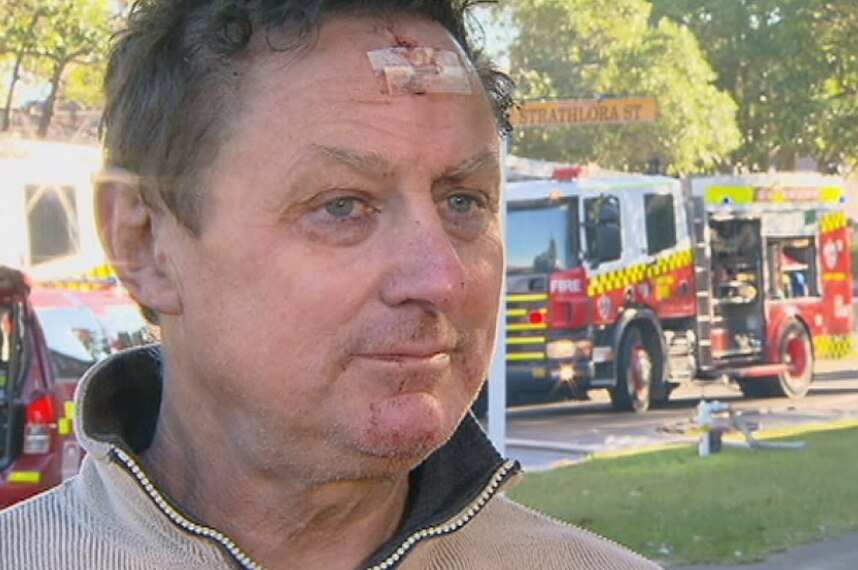 Robert Watson escaped a house fire at Strathfield with minor injuries