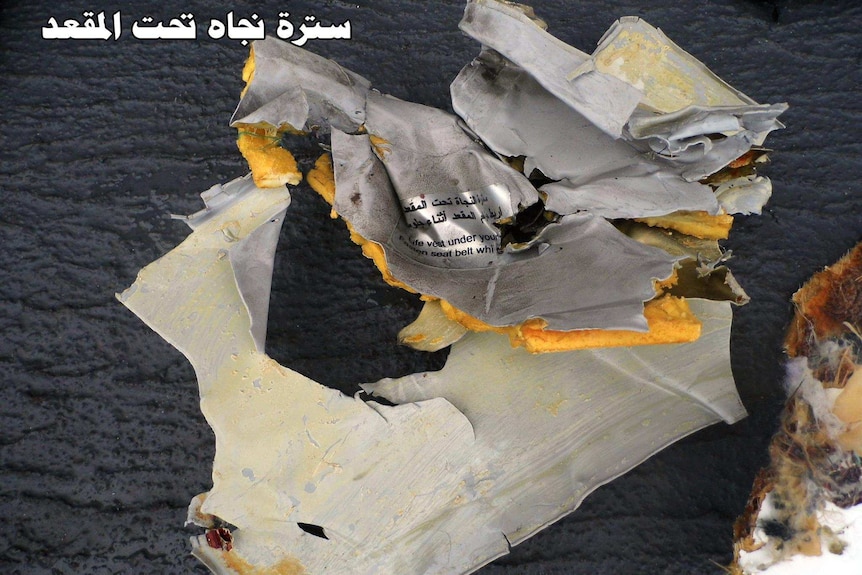 Debris of EgyptAir A320