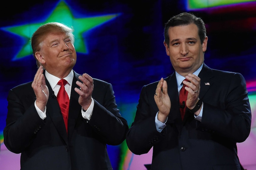 Donald Trump and Ted Cruz