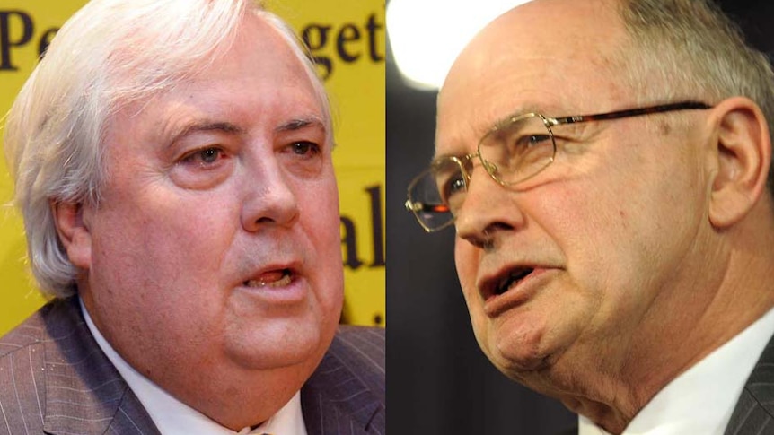 Clive Palmer and Ross Garnaut