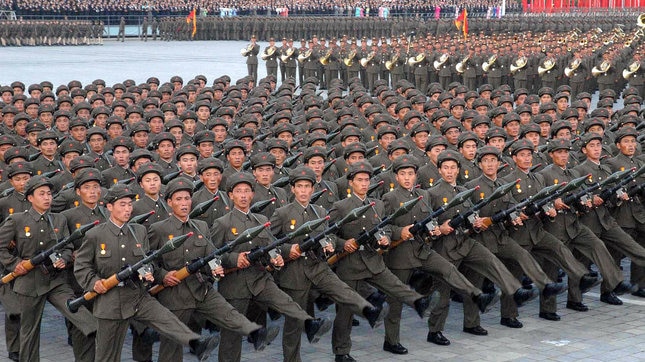 A parade of the North Korean soldier to mark the country's 60th anniversary (AFP)