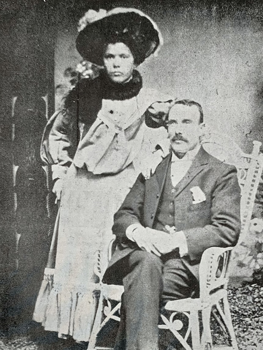 black and white photo of Ethel Harris and Alfred William Smart