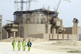 Iranian workers at the Bushehr nuclear power plant, about 1,300km south of Tehran, in 2003.