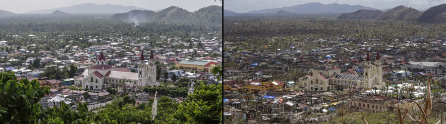 Aerial view of Palo in the Philippines