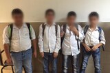 Palestinian boys arrested by Israeli police for stone throwing