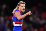 Bailey Smith of Western Bulldogs during the AFL Round 12 match.