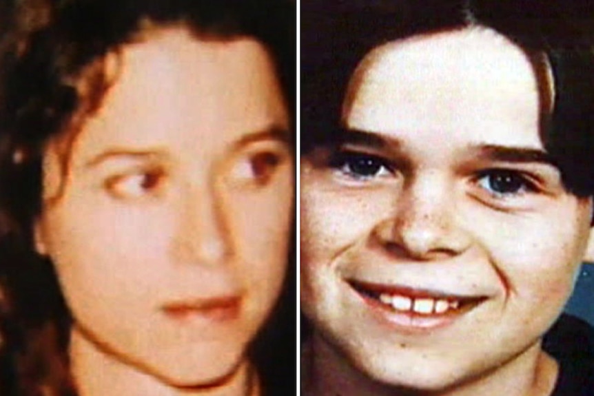 A composite of headshots of a young woman with long curly hair and a smiling schoolboy.