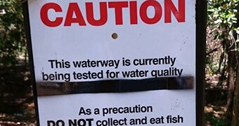Contaminated water sign - custom