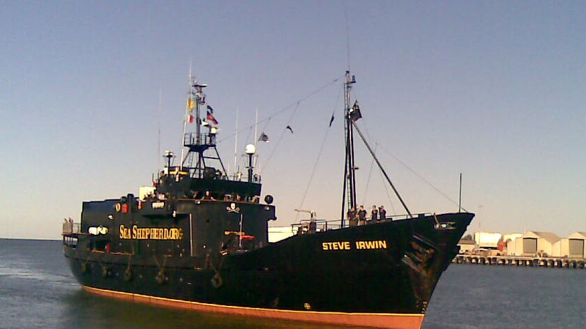 Sea Shepherd, Steve Irwin, coming into Fremantle