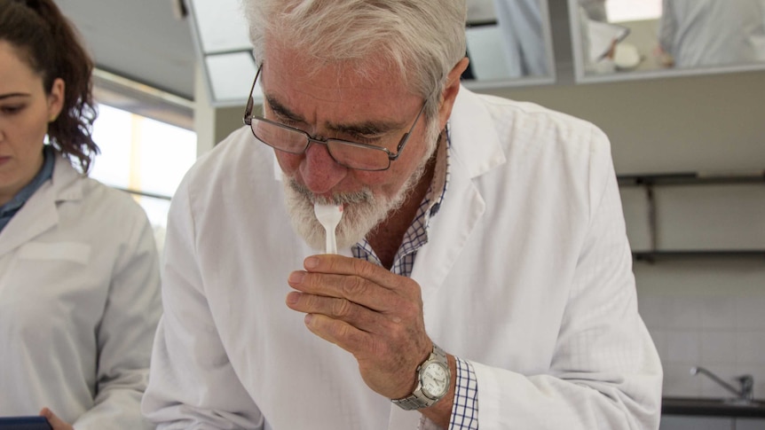 Chief judge Russell Smith tastes a gelato