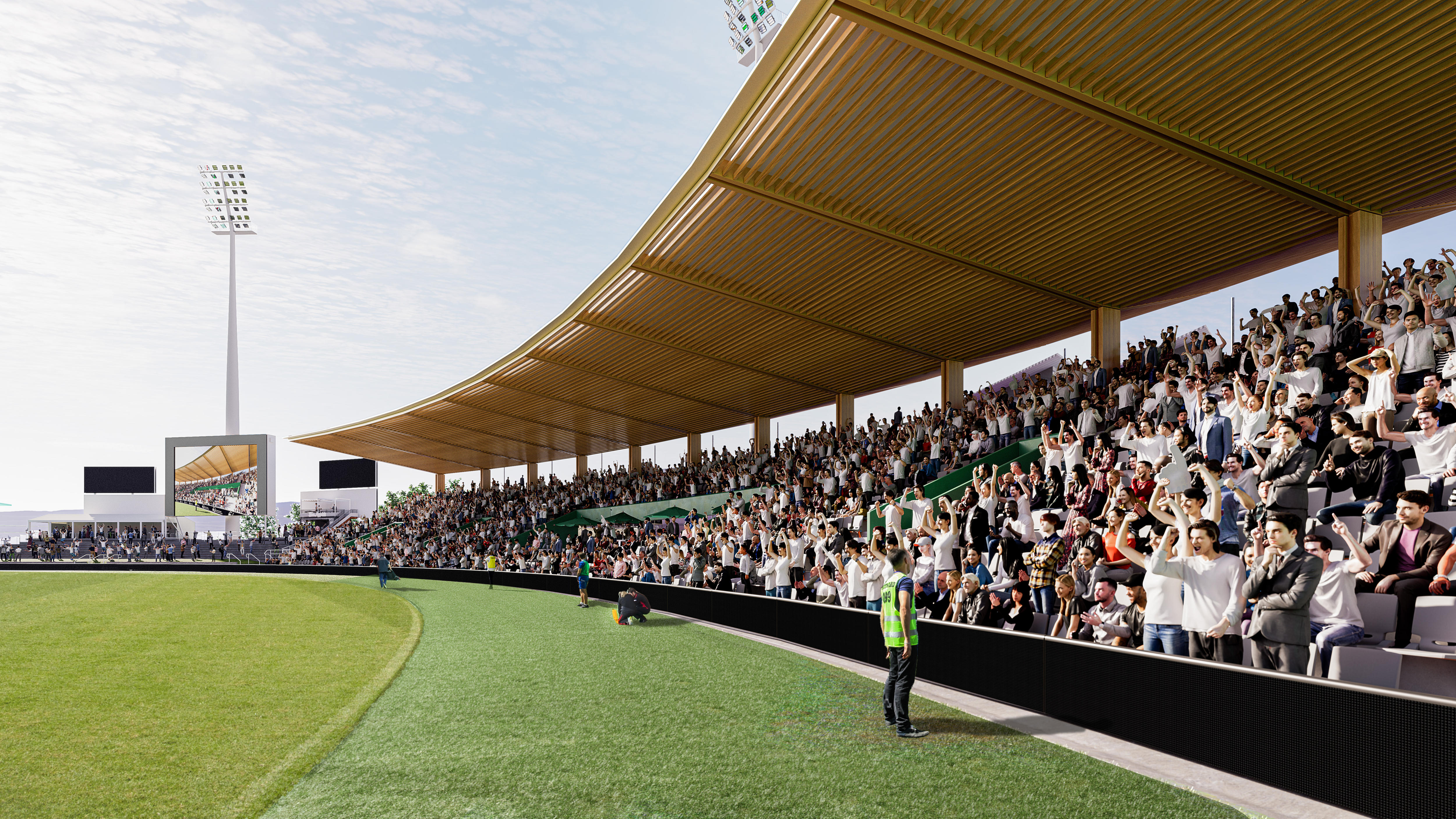 UTAS Stadium 65m stand concept announced for York Park, with early