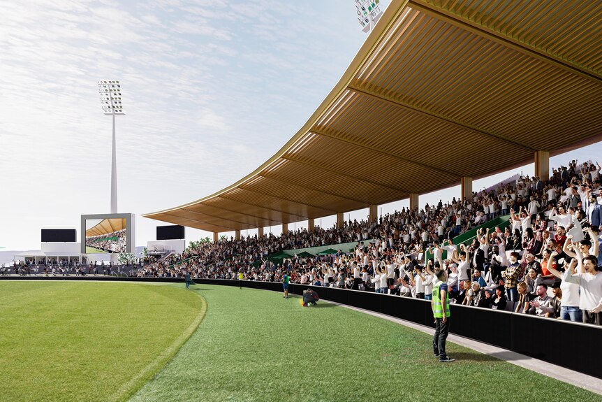 UTAS Stadium 65m stand concept announced for York Park, with early