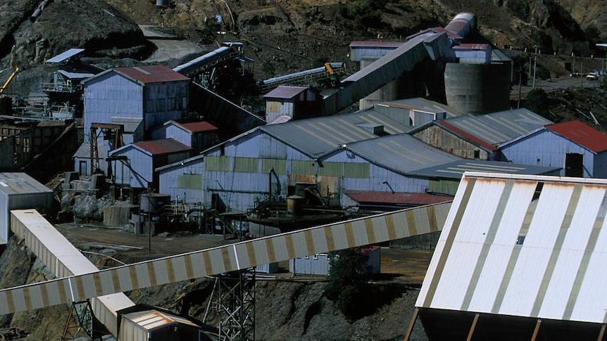 Mill at the Mount Lyell copper mine.