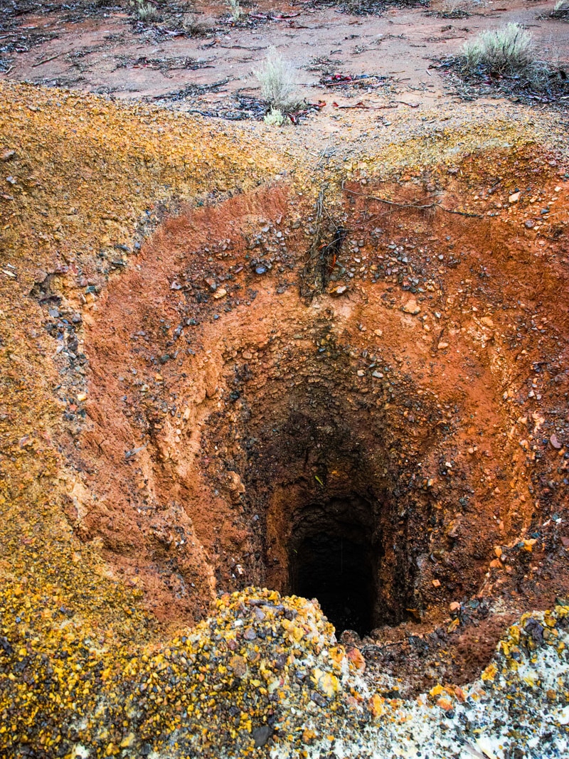 A hole in the ground left by a mining company in Norseman