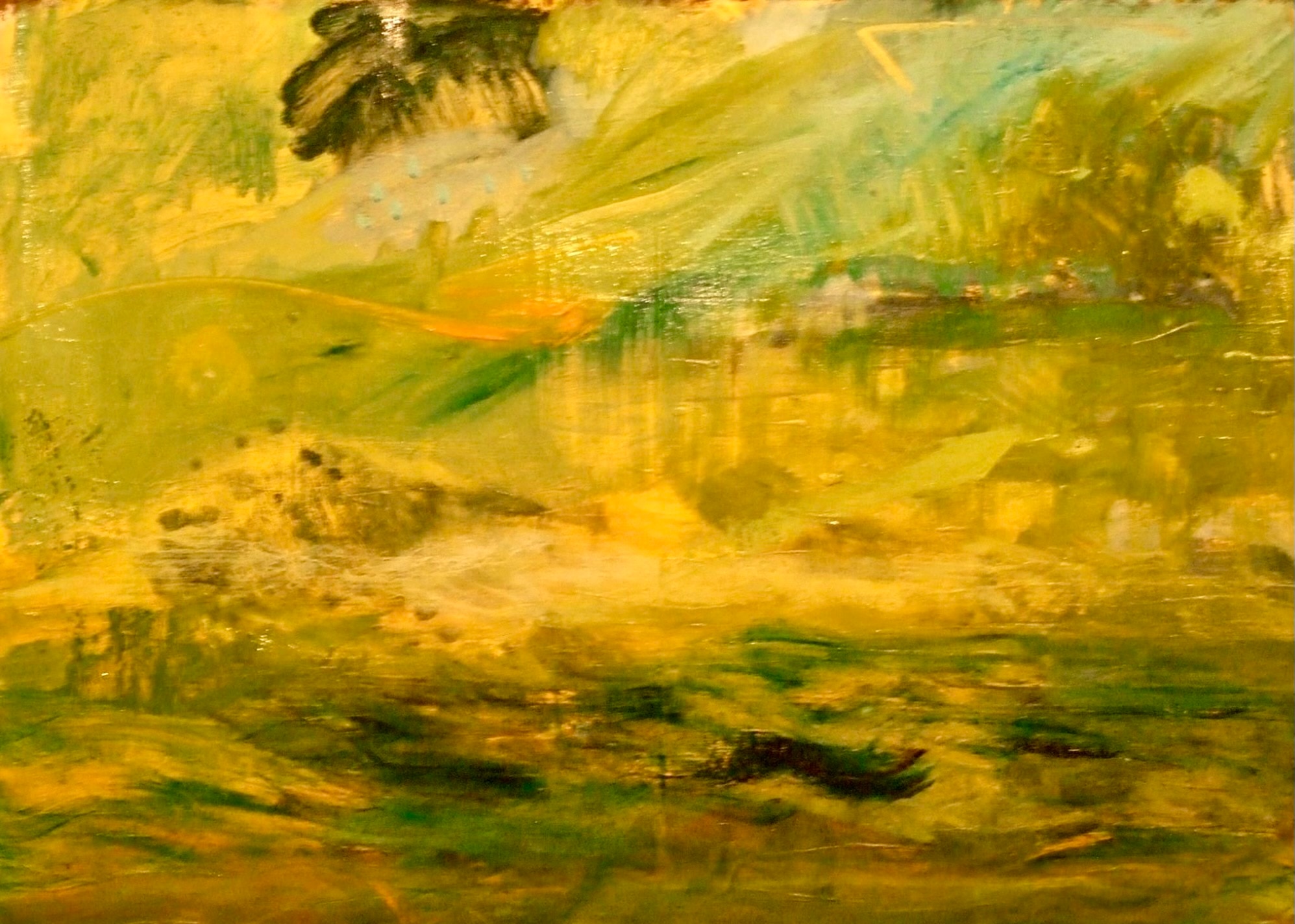 A painting in yellow 