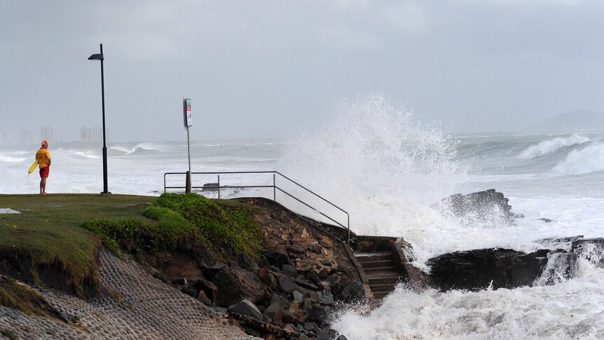 Ex-Tropical Cyclone Fina created swells up to four metres from Fraser Island to the Gold Coast, closing beaches for three days.