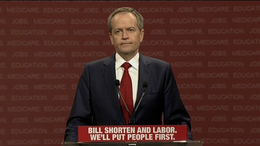 Labor leader Bill Shorten speaks at Labor's federal election campaign launch.