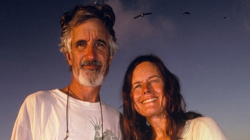 David Parer and Elizabeth Parer-Cook with a camera