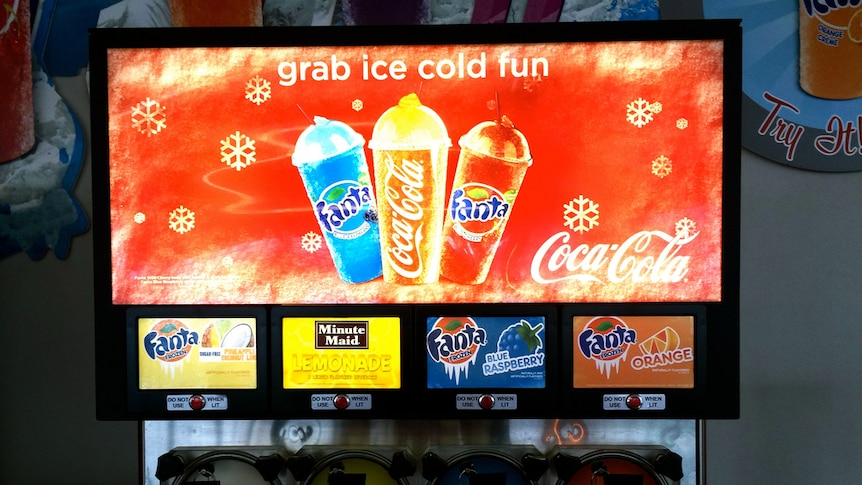 Drink machine that dispenses frozen Fanta
