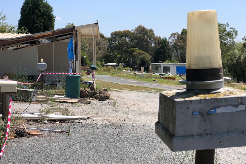 The Wantirna Caravan Park site is now derelict with half demolished buildings.