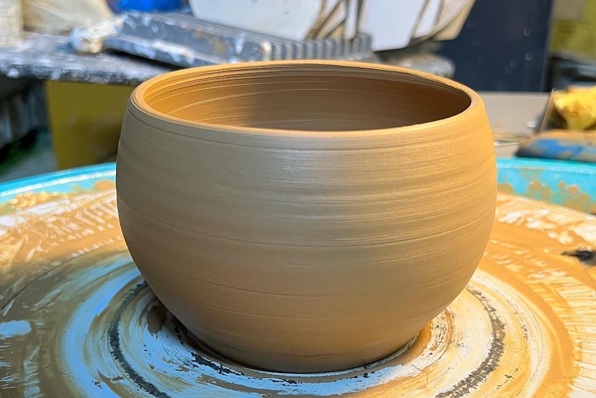 A clay bowl