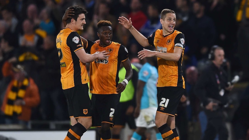 Hull City celebrates reaching play-off final