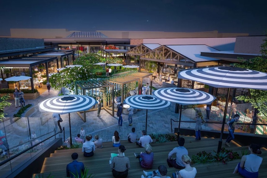 An impression of the outside of the Westfield Carousel after it's proposed development.
