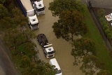 Cars in floodwater
