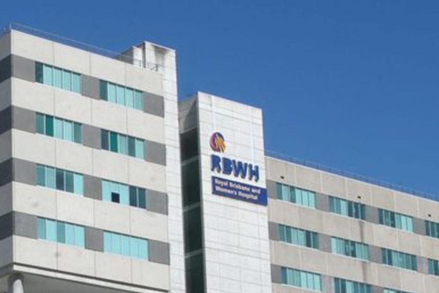 An external shot shows the Royal Brisbane and Women's Hospital