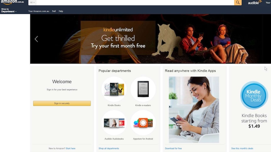 Amazon Australia website