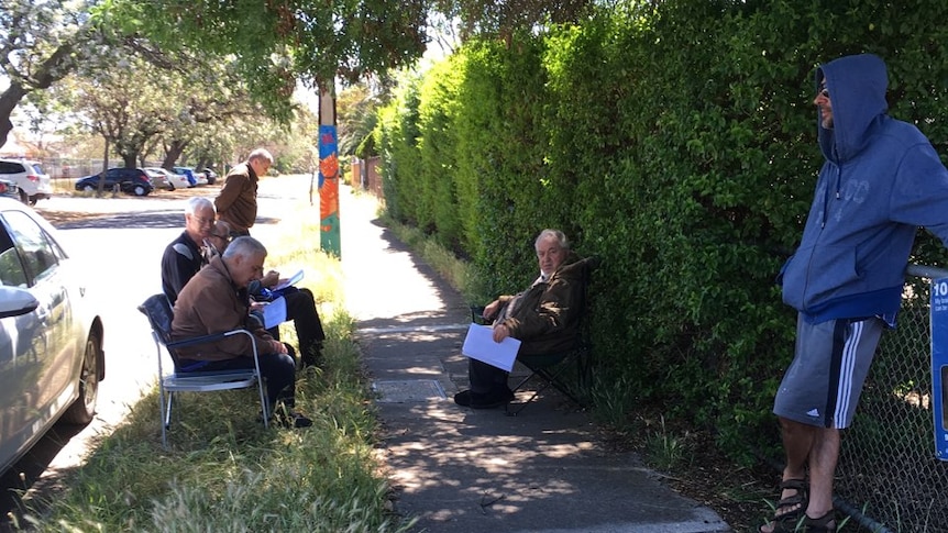 Protesters outside a pregnancy clinic